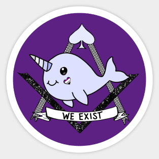 Asexual Narwhal Pride Sticker